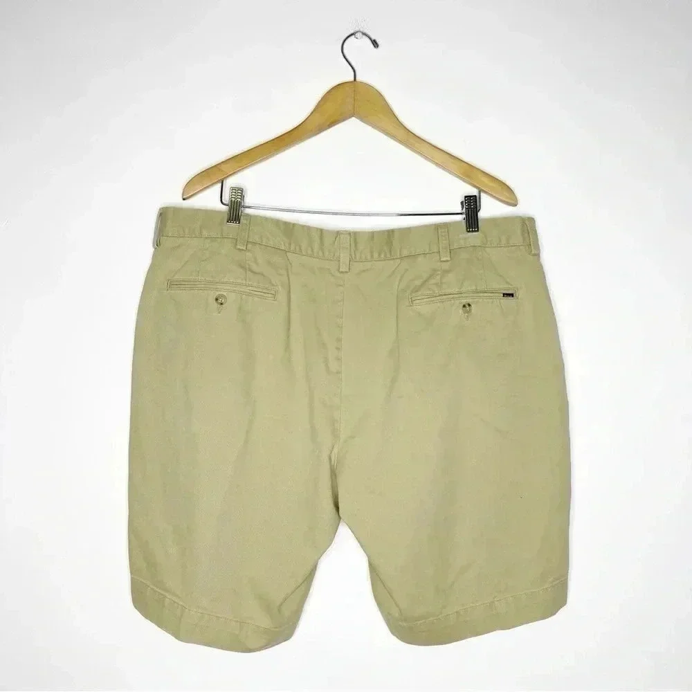Polo Ralph Lauren Khaki Flat Front Shorts Classic 9' Size 40